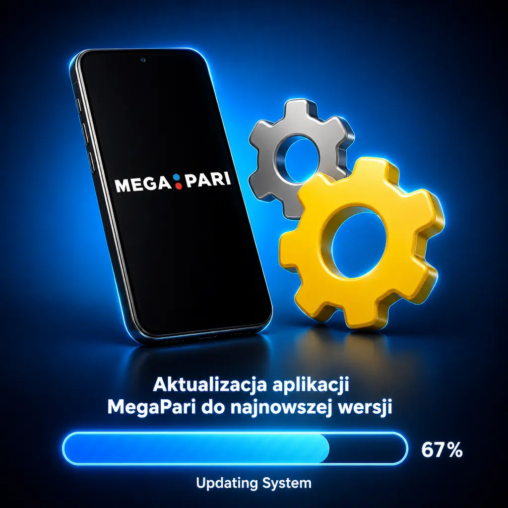 Aktualizacja aplikacji MegaPari do wersji 1.21.0 poprzez pobranie pliku APK ze strony, z pominięciem Google Play.