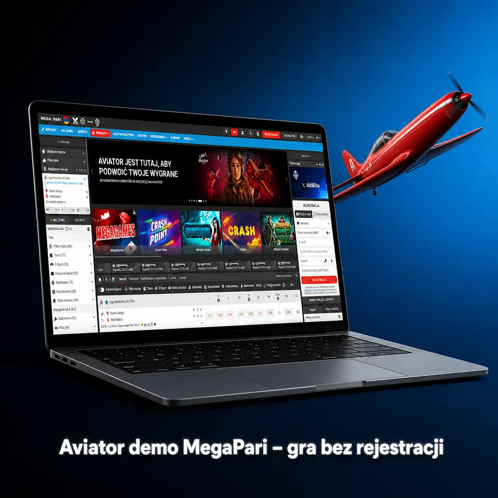 Aviator demo MegaPari – gra bez rejestracji z wirtualnym saldem 1000 kredytów i pełną funkcjonalnością wersji na pieniądze