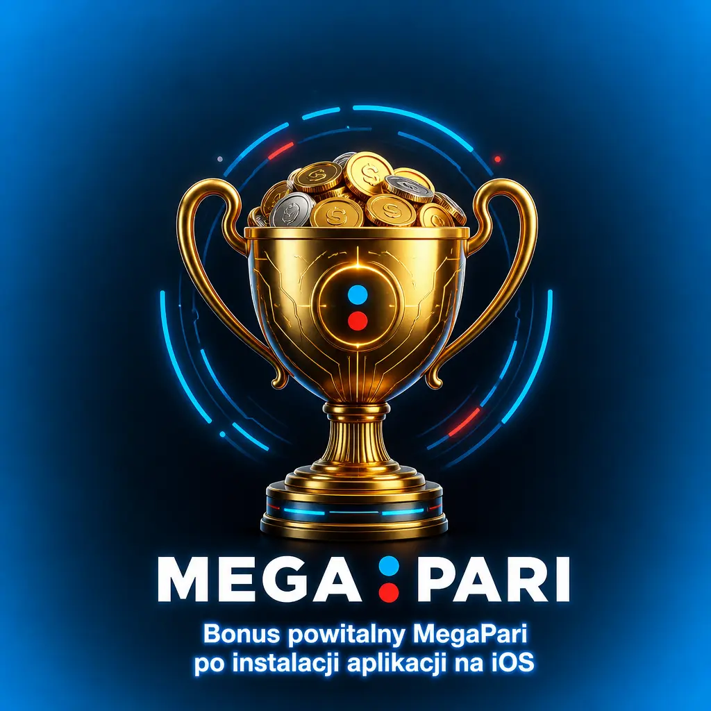 Bonus powitalny MegaPari na iOS: 200% do 1280 PLN na sport oraz do 6400 PLN i 150 FS na kasyno.