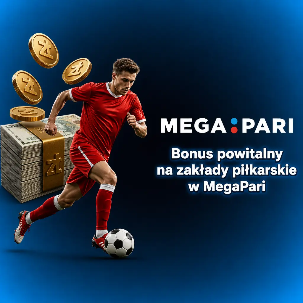 Bonus powitalny MegaPari 200% do 1280 PLN na zakłady piłkarskie dla nowych graczy z Polski po pierwszej wpłacie.