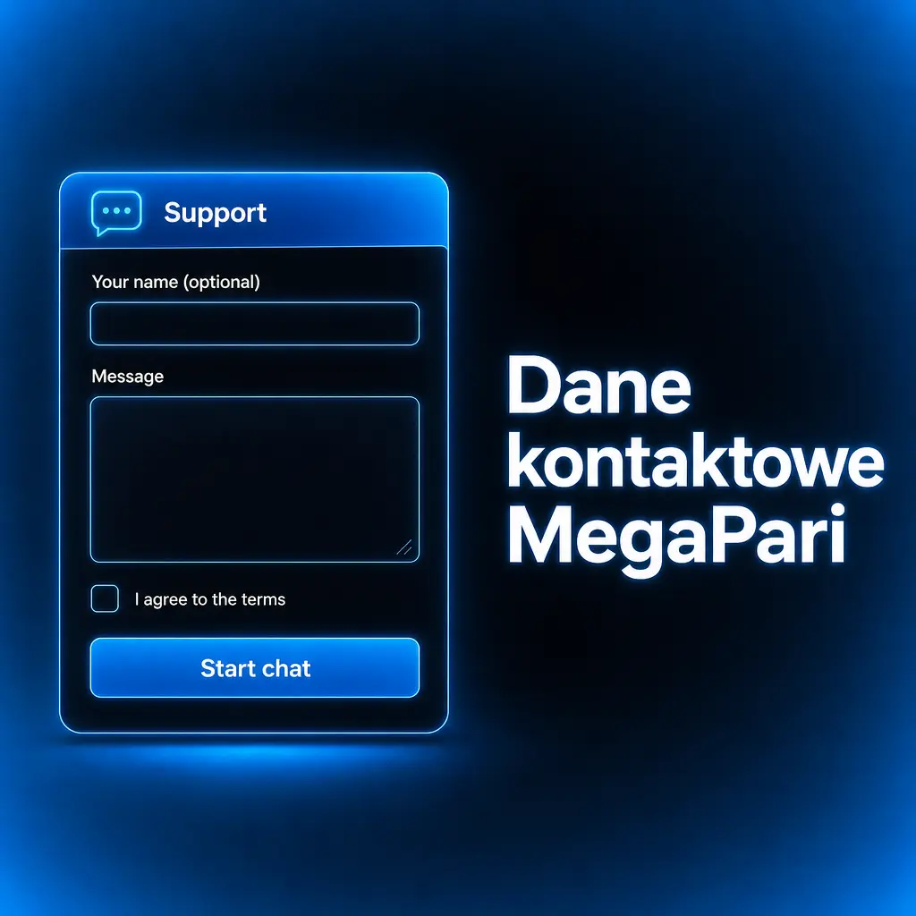 Dane kontaktowe MegaPari – czat na żywo, e-mail, formularz kontaktowy i FAQ dla obsługi klienta 24/7