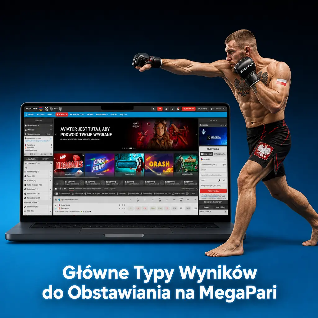 Główne typy wyników do obstawiania na MegaPari: 1X2, fora, total oraz BTTS – zasady i przykłady rozliczenia zakładów.