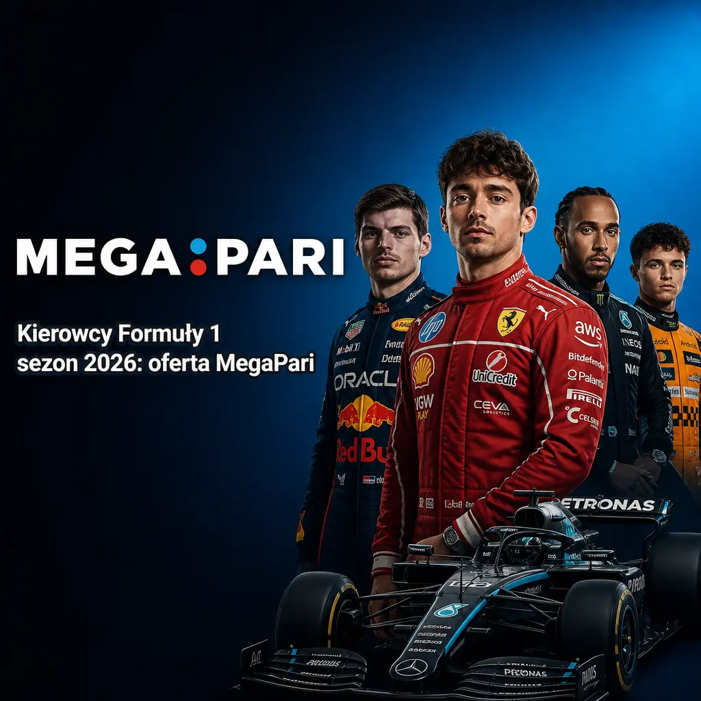 Kierowcy F1 sezon 2026 i kursy bukmacherskie MegaPari na tytuł mistrzowski dla 11 zespołów i 22 zawodników.