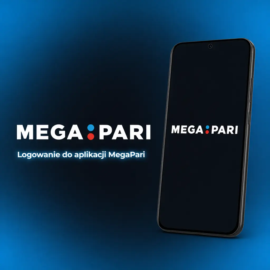 Ekran logowania do aplikacji MegaPari z polami na numer telefonu lub e-mail oraz hasło