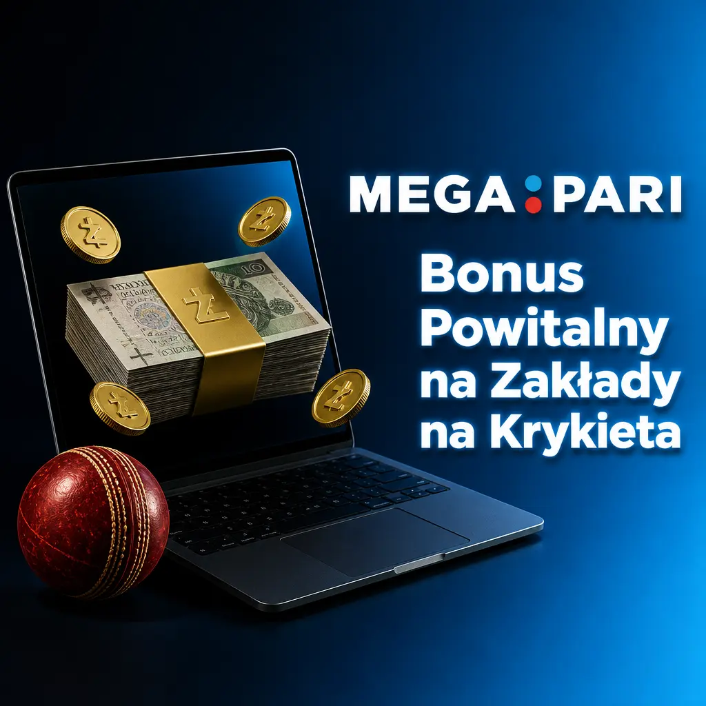 Bonus powitalny MegaPari 200% do 1280 PLN na zakłady na krykieta po rejestracji i pierwszej wpłacie