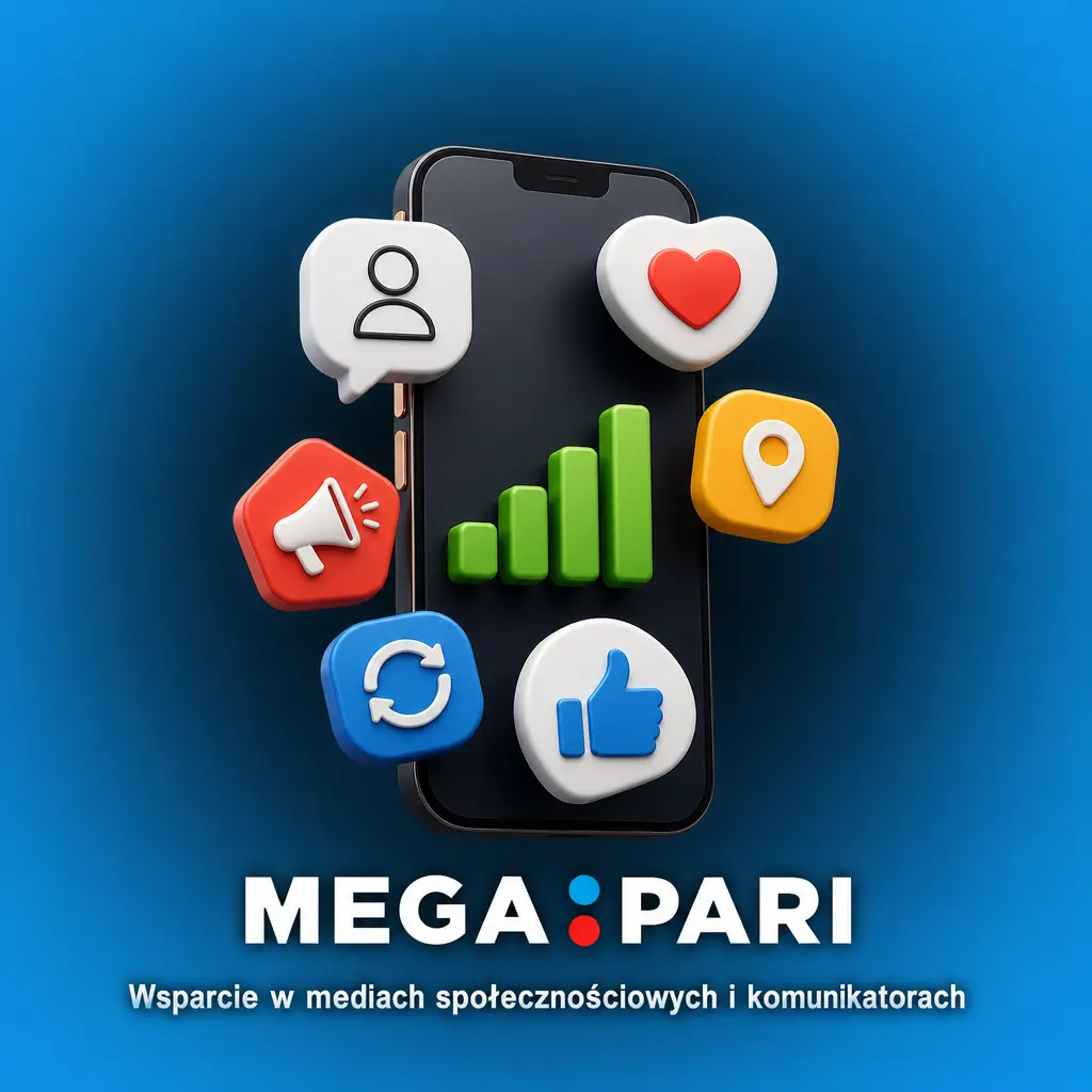 Oficjalne profile MegaPari w mediach społecznościowych i komunikatorach umożliwiające kontakt z obsługą klienta oraz śledzenie promocji