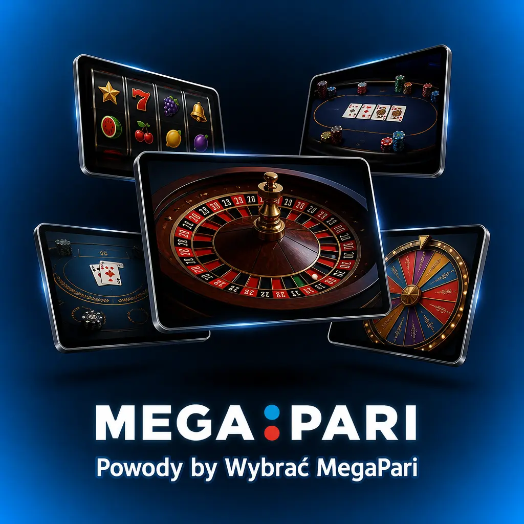 Powody wyboru MegaPari: ponad 10 000 gier kasyno, zakłady na 30 dyscyplin, BLIK i wypłaty kryptowalutowe.