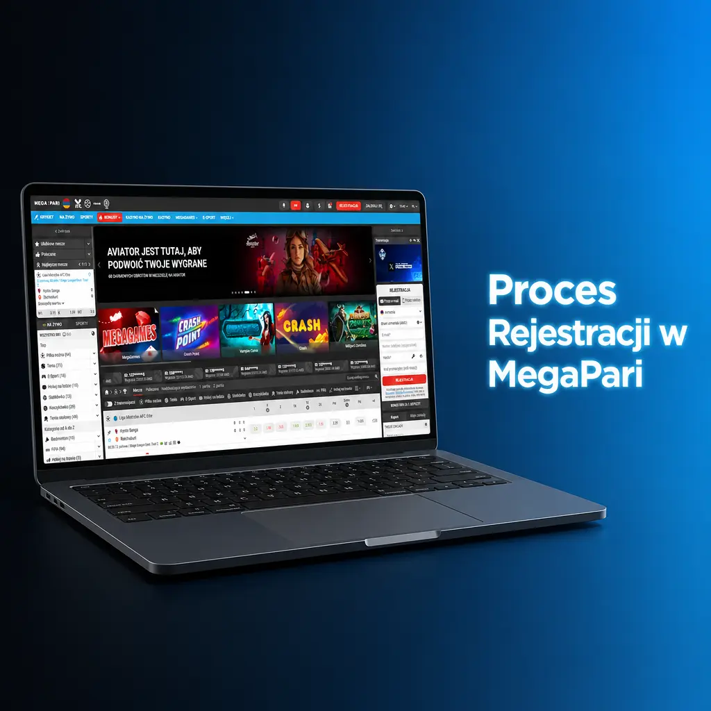 Proces rejestracji konta w MegaPari krok po kroku – formularz, bonus powitalny do 6400 PLN i aktywacja konta