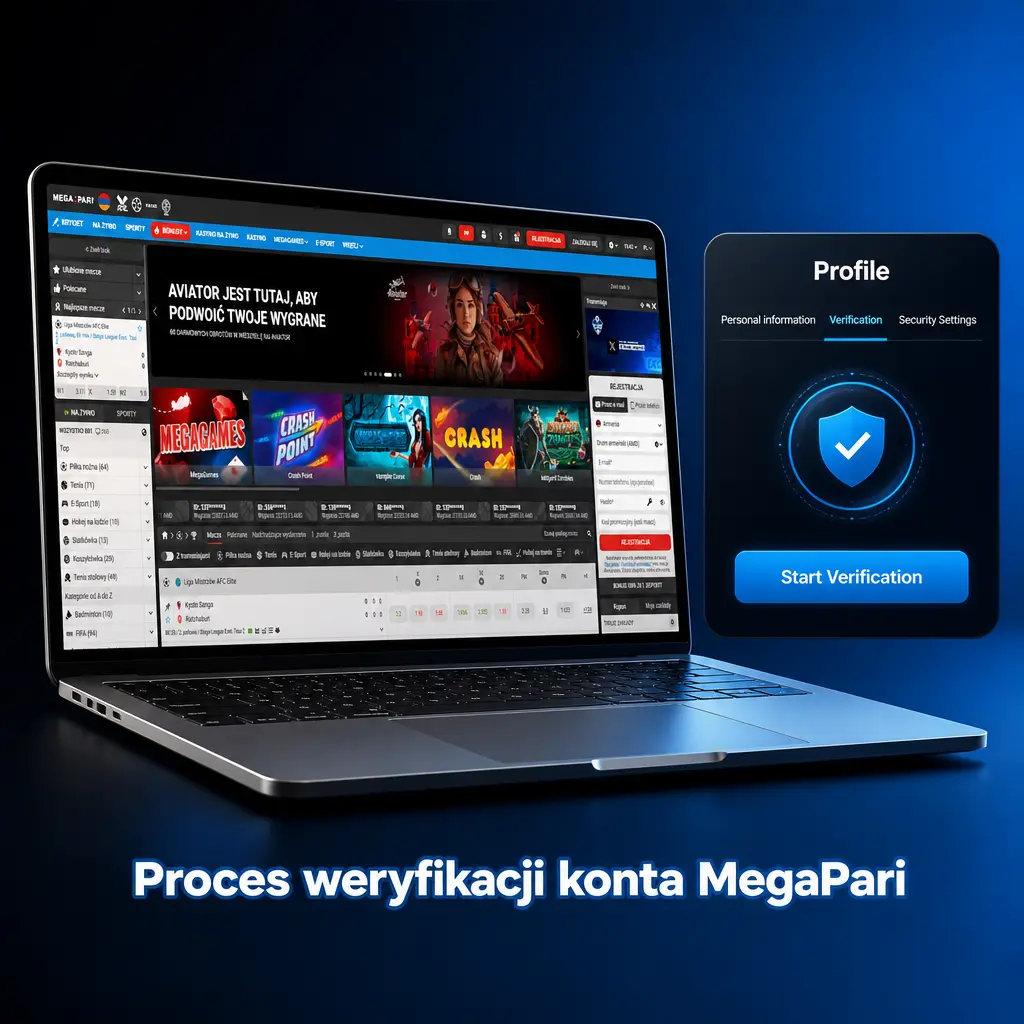 Proces weryfikacji konta MegaPari: potwierdzenie tożsamości, adresu i metody płatności w celu ochrony środków użytkownika.