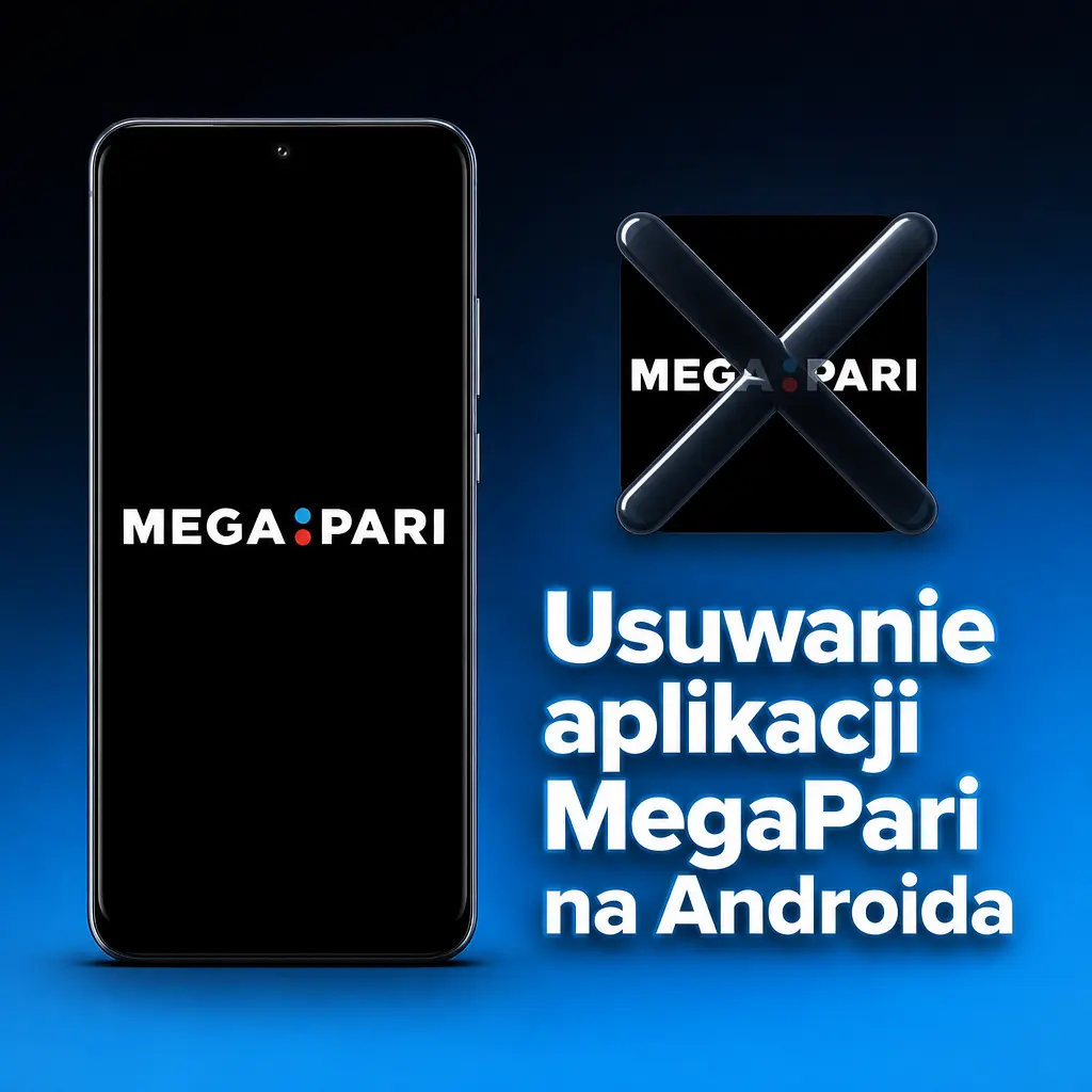 Odinstalowywanie aplikacji MegaPari na smartfonie z systemem Android poprzez przytrzymanie ikony i wybranie opcji usunięcia
