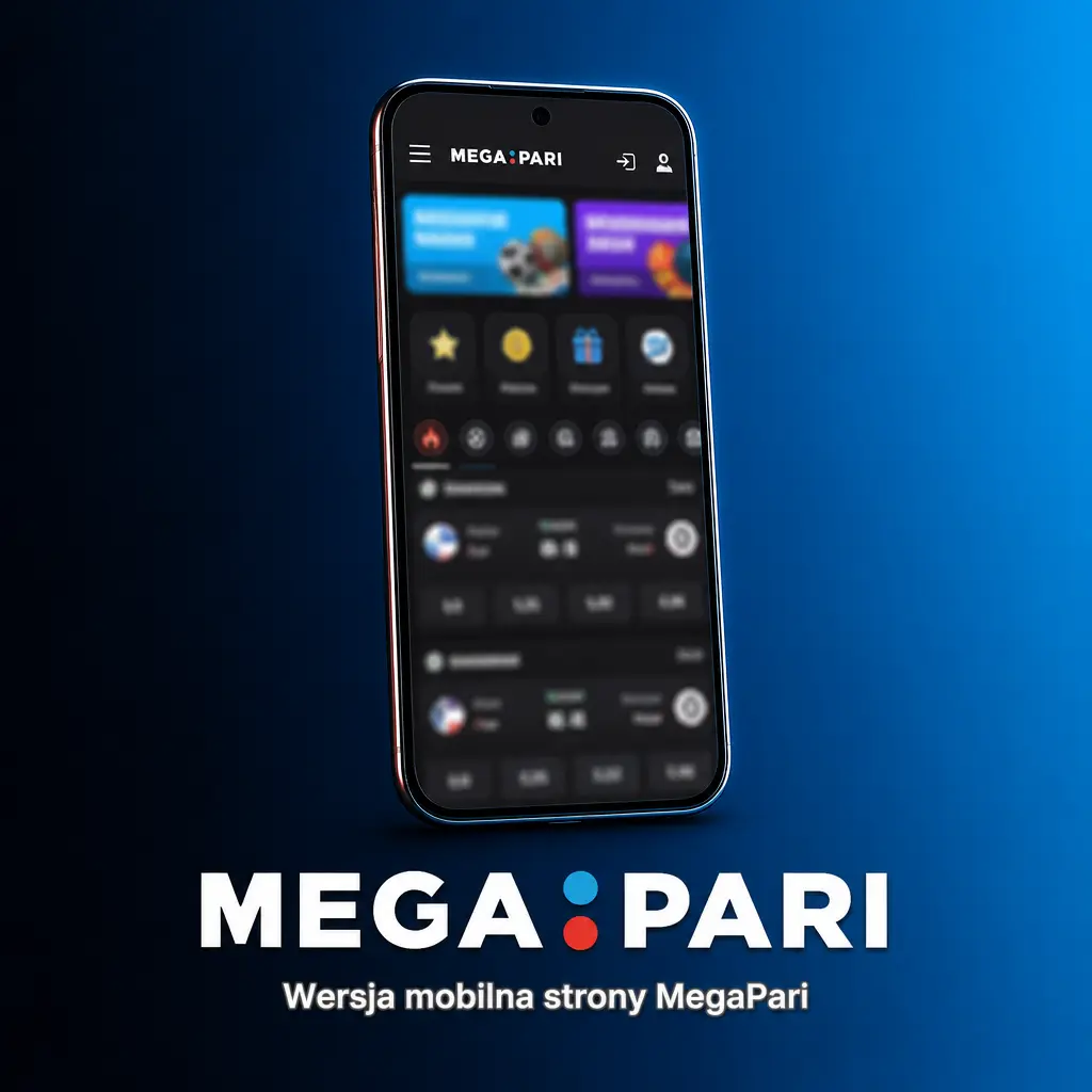 Wersja mobilna strony MegaPari – zakłady sportowe i gry kasynowe w przeglądarce na smartfonie i tablecie