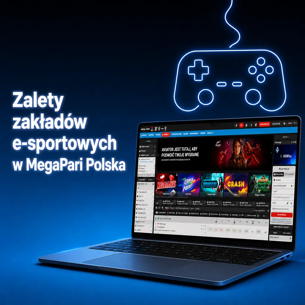 Zalety zakładów e-sportowych w MegaPari Polska: bonus powitalny, BLIK, wsparcie 24/7 i aplikacja mobilna