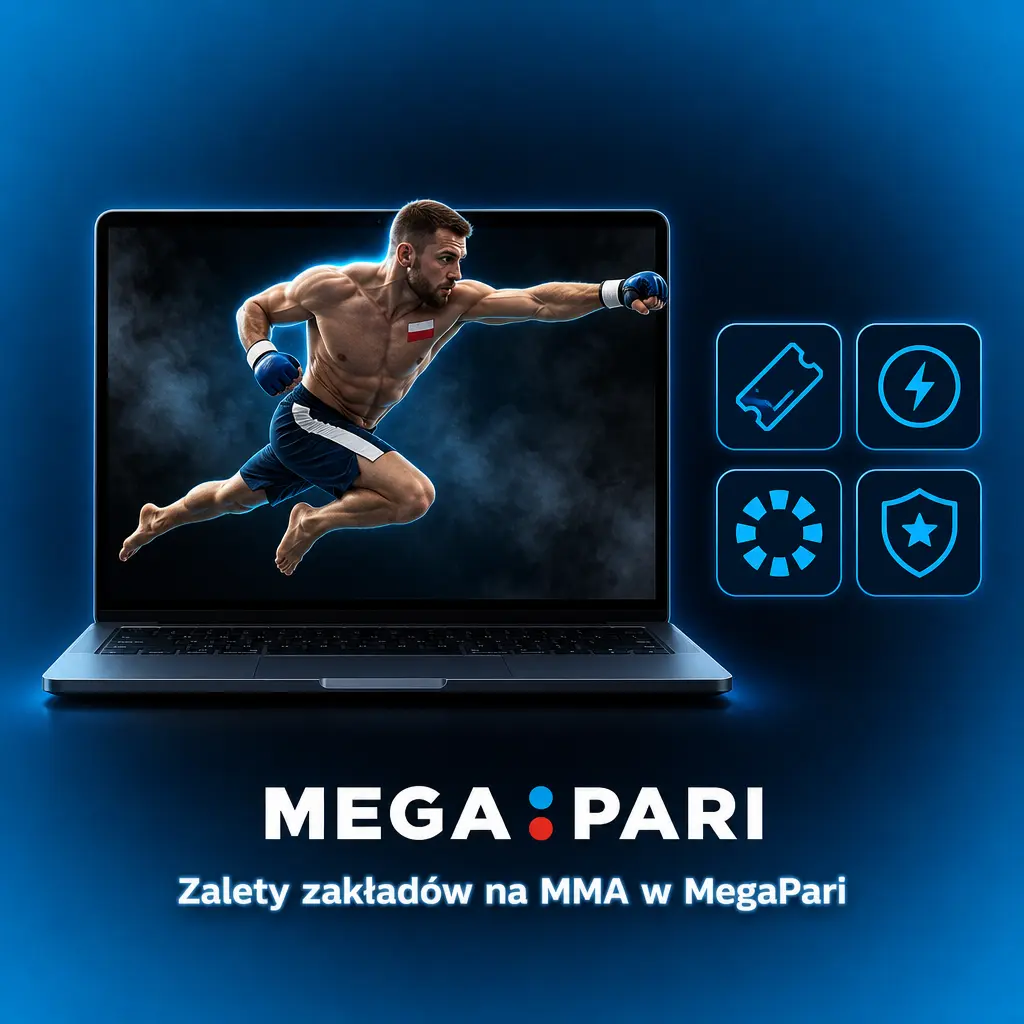 Zalety zakładów na MMA w MegaPari: ponad 150 rynków UFC, kursy live, Cash Out, streaming walk i szybkie wpłaty BLIK.